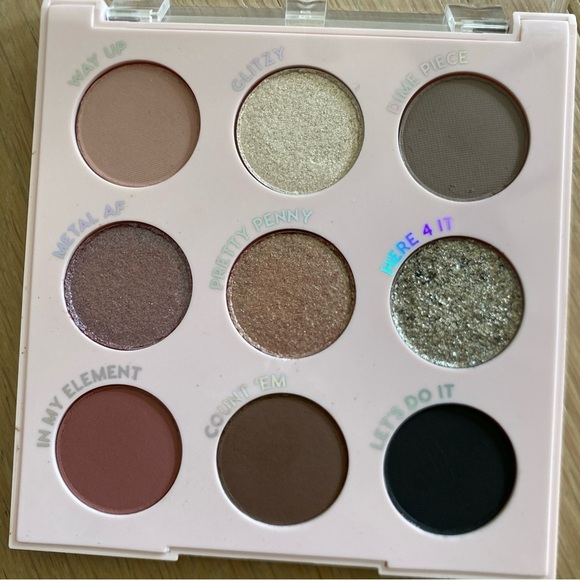 Colourpop Pressed Powder Eye Shadow Palette Extra Coin browns grays 9 - Picture 2 of 4